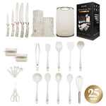 Keukengereiset wit marmerlook 25 delig